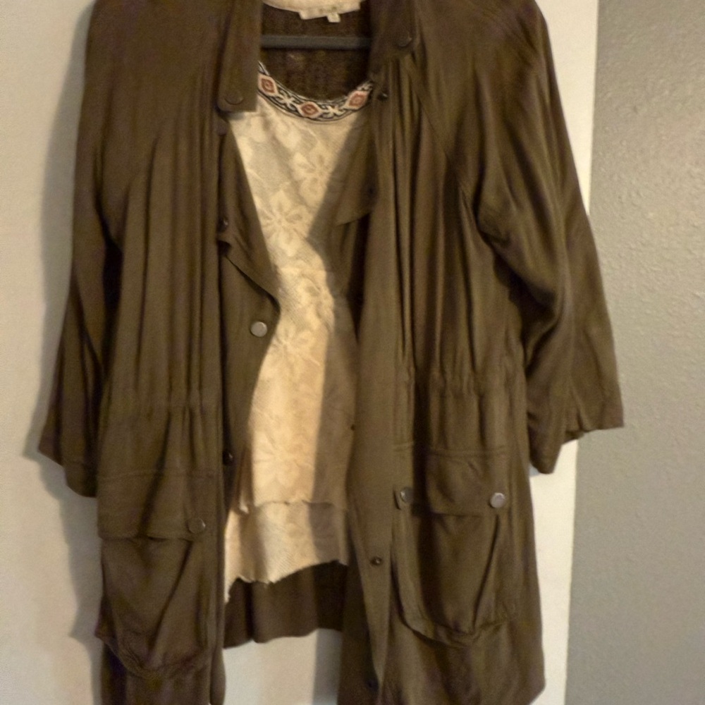 Women's Olive Green Miss Me Jacket